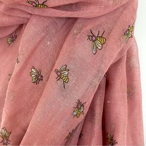 39”x74” Bumble Bees Scarf Wrap Turban